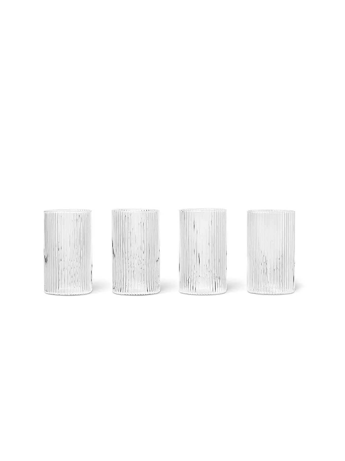 FERM LIVING | Gläser 4er Set RIPPLE Clear | 